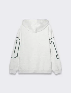 Piazza Italia Felpa con cappuccio in misto cotone garzato regular fit - mel. Grigio Online