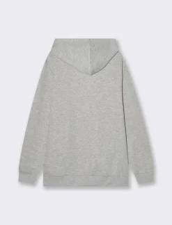 Piazza Italia Felpa con cappuccio in misto cotone garzato melange - mel. Grigio Cheap