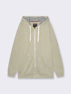 Piazza Italia Felpa con cappuccio in misto cotone garzato melange - stone Grigio Hot