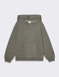 Piazza Italia Felpa con cappuccio tinta unita - Verde Clearance