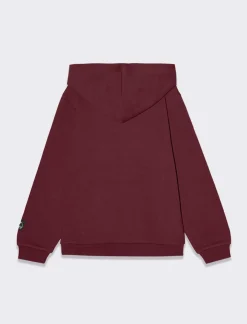 Piazza Italia Felpa con cappuccio tinta unita - Bordeaux Rosso Fashion