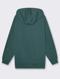 Piazza Italia Felpa con cappuccio vestibilità oversize e tasche a taglio - scuro Verde Cheap
