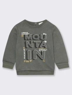 Piazza Italia Felpa con stampa frontale regular fit  - Verde militare Store