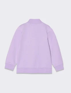 Piazza Italia Felpa con stampa frontale e apertura con zip - Lilla Viola Fashion