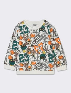 Piazza Italia Felpa con stampa Looney Tunes - Fantasia Multicolore Online