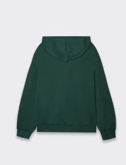 Piazza Italia Felpa con zip e cappuccio con coulizze tasca marsupio - bottiglia Verde New