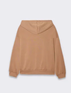 Piazza Italia Felpa con zip e cappuccio con coulizze tasca marsupio - Cammello Beige Cheap