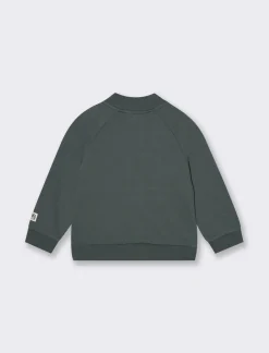 Piazza Italia Felpa con zip in cotone garzato - Verde Store