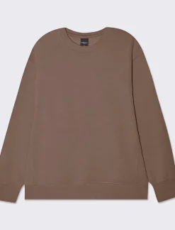 Piazza Italia Felpa crop con cappuccio e chiusura in metallo - Cacao Marrone Shop