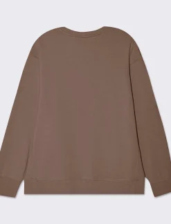 Piazza Italia Felpa crop con cappuccio e chiusura in metallo - Cacao Marrone Shop