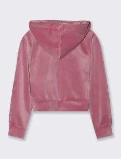 Piazza Italia Felpa cropped in tessuto effetto ciniglia - Rosa Discount