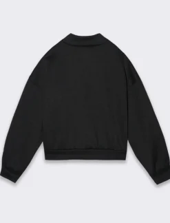 Piazza Italia Felpa elegante con fiocchi e profili a contrasto - Nero Discount