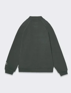 Piazza Italia Felpa garzata collo alto con zip frontale e tascone a marsupio - Verde Flash Sale