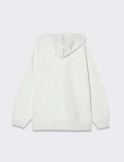 Piazza Italia Felpa garzata con cappuccio e ricamo frontale over fit - mel. Grigio Store