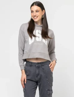 Piazza Italia Felpa garzata con cappuccio foderato e stampa - perla Bianco Best