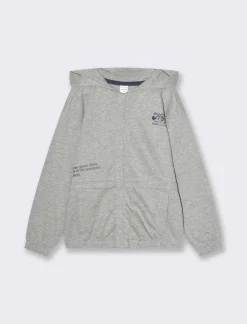 Piazza Italia Felpa garzata con cappuccio - mel. Grigio Hot