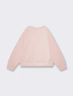 Piazza Italia Felpa garzata da bambina con maxi fiocco decorativo sul davanti - Rosa Cheap