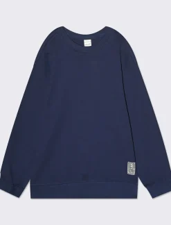 Piazza Italia Felpa girocollo con etichetta sul fondo disponibile in quattro varianti - Blu Clearance