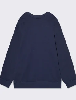 Piazza Italia Felpa girocollo con etichetta sul fondo disponibile in quattro varianti - Blu Clearance