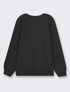 Piazza Italia Felpa girocollo con etichetta sul fondo disponibile in quattro varianti - Nero Discount