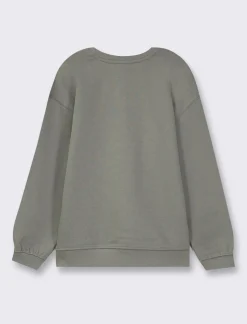 Piazza Italia Felpa girocollo con etichetta sul fondo disponibile in quattro varianti - militare Verde Shop