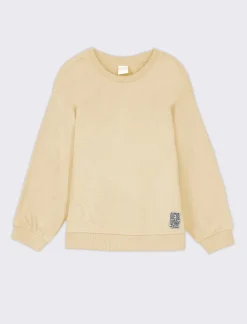 Piazza Italia Felpa girocollo con etichetta sul fondo disponibile in quattro varianti - Beige Fashion