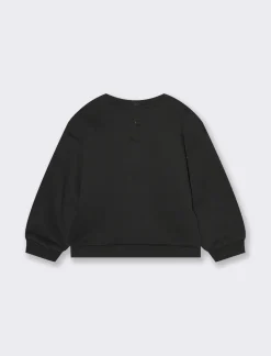 Piazza Italia Felpa girocollo con ricamo frontale - Nero Flash Sale