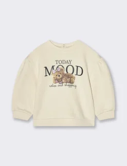 Piazza Italia Felpa girocollo con stampa frontale - Beige Fashion