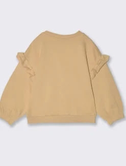 Piazza Italia Felpa girocollo con stampa e paillettes - Beige biscotto Outlet