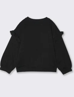 Piazza Italia Felpa girocollo con stampa e paillettes - Nero Hot