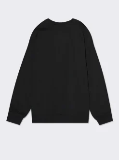 Piazza Italia Felpa girocollo con stampa davanti e costina al fondo, disponibile in 4 varianti colore - Nero Flash Sale