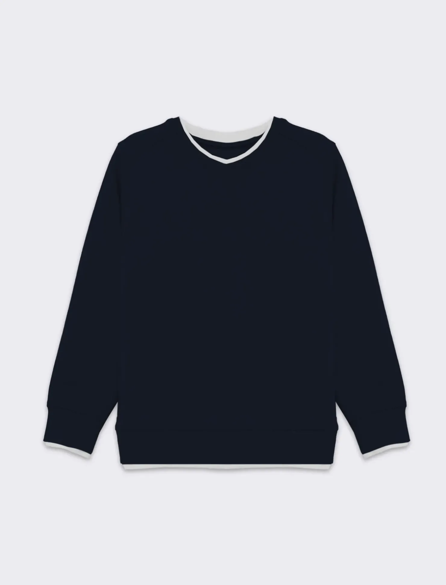 Piazza Italia Felpa girocollo dettaglio in contrasto da bambino - Blu Cheap