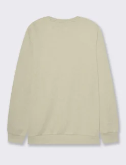 Piazza Italia Felpa girocollo in misto cotone garzato melange - stone Grigio Sale