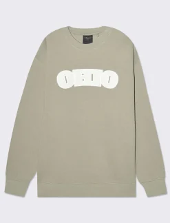 Piazza Italia Felpa girocollo in misto cotone garzato regular fit - salvia Verde Discount