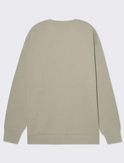 Piazza Italia Felpa girocollo in misto cotone garzato regular fit - salvia Verde Discount