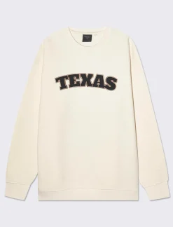 Piazza Italia Felpa girocollo in misto cotone garzato regular fit - latte Bianco New