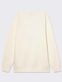 Piazza Italia Felpa girocollo in misto cotone garzato regular fit - latte Bianco New