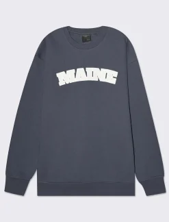 Piazza Italia Felpa girocollo in misto cotone garzato regular fit - Avion Blu Cheap