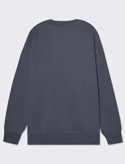 Piazza Italia Felpa girocollo in misto cotone garzato regular fit - Avion Blu Cheap