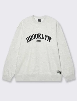 Piazza Italia Felpa girocollo in misto cotone garzato regular fit - mel. Grigio Store