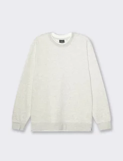 Piazza Italia Felpa girocollo in misto cotone garzato regular fit - mel. Grigio Outlet