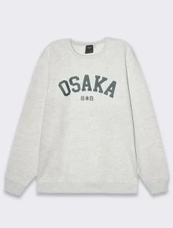 Piazza Italia Felpa girocollo maniche lunghe regular fit in misto cotone - Grigio mel. Store