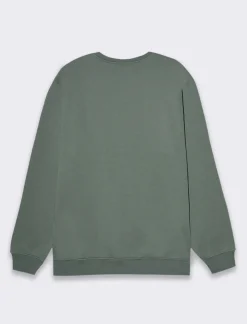 Piazza Italia Felpa girocollo maniche lunghe regular fit in misto cotone - Verde Outlet