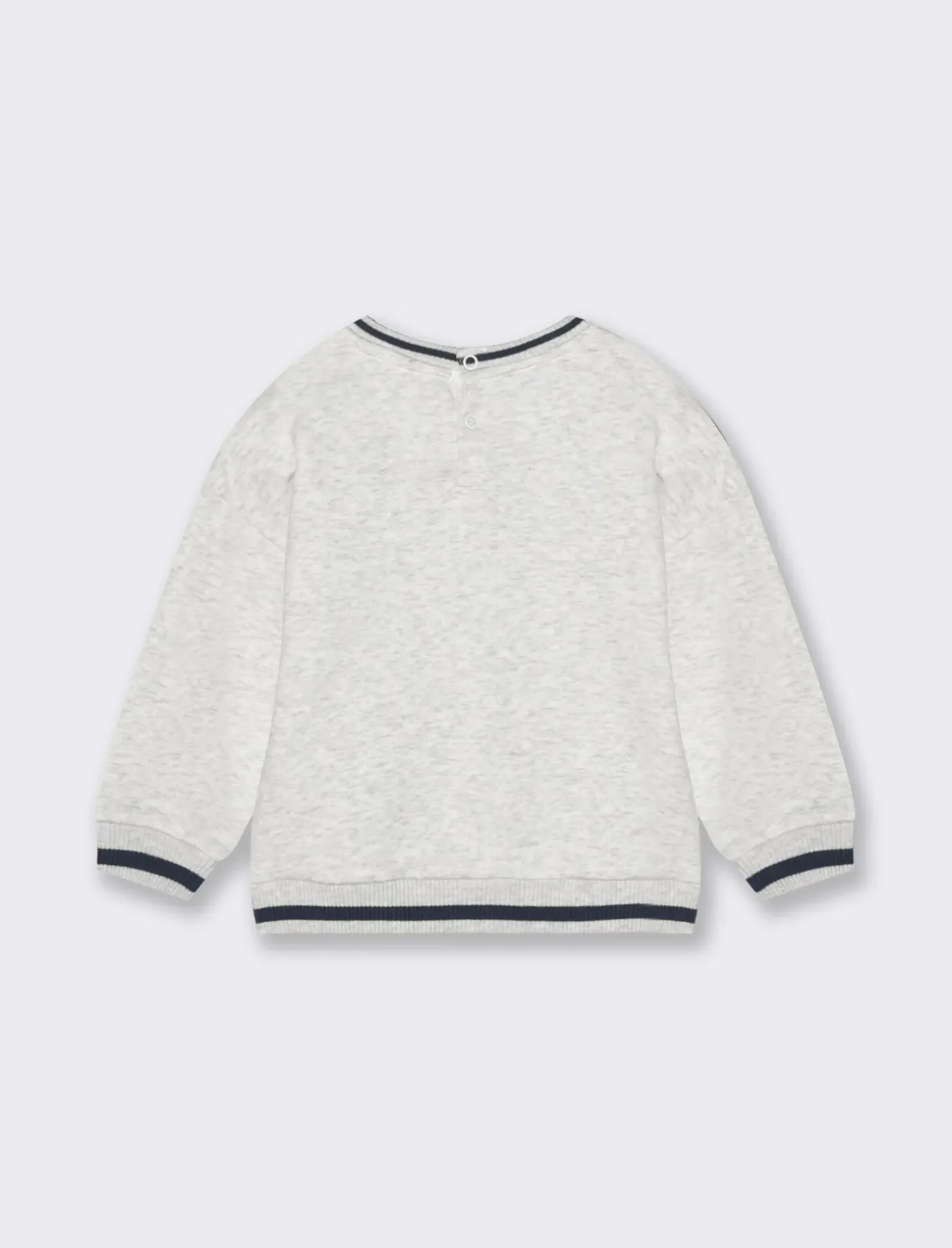 Piazza Italia Felpa in cotone colore melange con grande ricamo frontale - mel. Grigio Best Sale