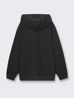 Piazza Italia Felpa in cotone con polsini in costina stampa skate per uno stile minimal sport - Nero Discount