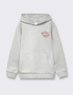 Piazza Italia Felpa in cotone con polsini in costina stampa skate per uno stile minimal sport - mel. Grigio Hot