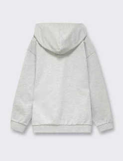 Piazza Italia Felpa in cotone con polsini in costina stampa skate per uno stile minimal sport - mel. Grigio Hot