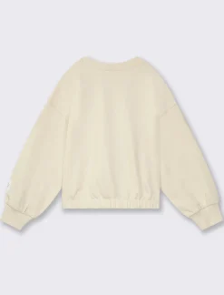 Piazza Italia Felpa in cotone, girocollo e polsini in costina con elastico inserito al fondo - Beige Best