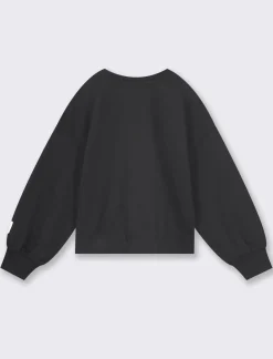 Piazza Italia Felpa in cotone, girocollo e polsini in costina con elastico inserito al fondo - Nero Best