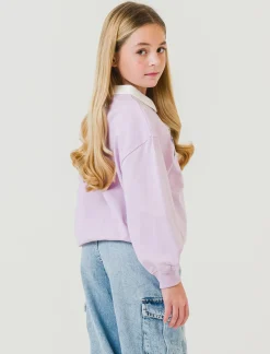 Piazza Italia Felpa in cotone stile college - Lilla Viola Best Sale